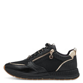 Tamaris Sorte Sneakers med guld detaljer Black Comb
